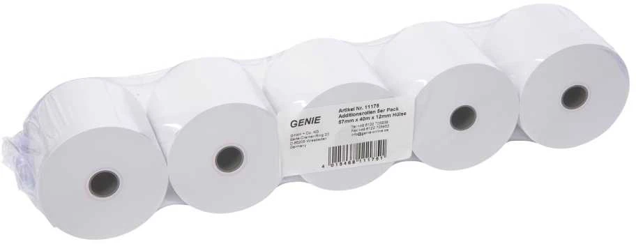 Genie 57mm skaičiuotuvo popieriaus rulonų rinkinys