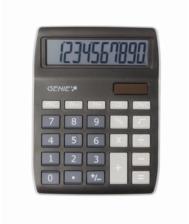 „Genie“ skaičiuotuvas „GENIE 840BK“ juodas 10 skaitmenų skaičiuotuvas