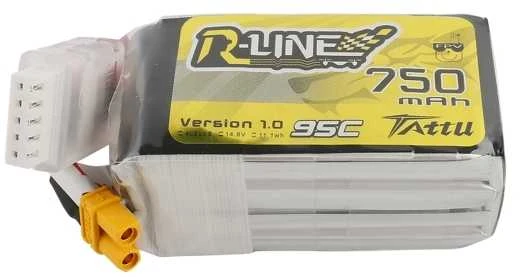 Gens Ace & Tattu Akumuliatorius R-Line 750mAh 14.8V 95C 4S1P JST-XHR