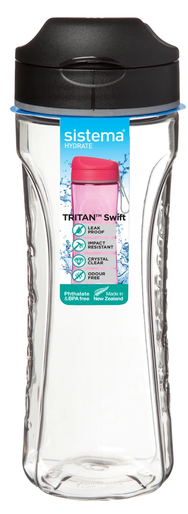 Sistema - Tritan Swift gertuvė 600 ml - juoda