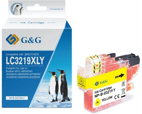 Tusz G&G nabój su tuszem 1 vnt. Zamiennik Wysoka (XL) wydajność Geltonas (13990)