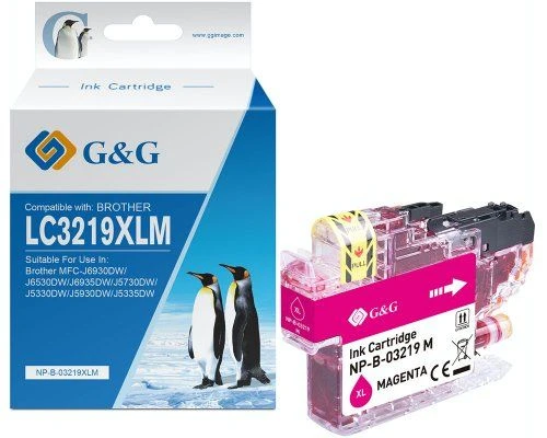 G&G rašalas rašalo kasetė 1 vnt. Pakaitalas Didelė (XL) talpa Purpurinė (13991)