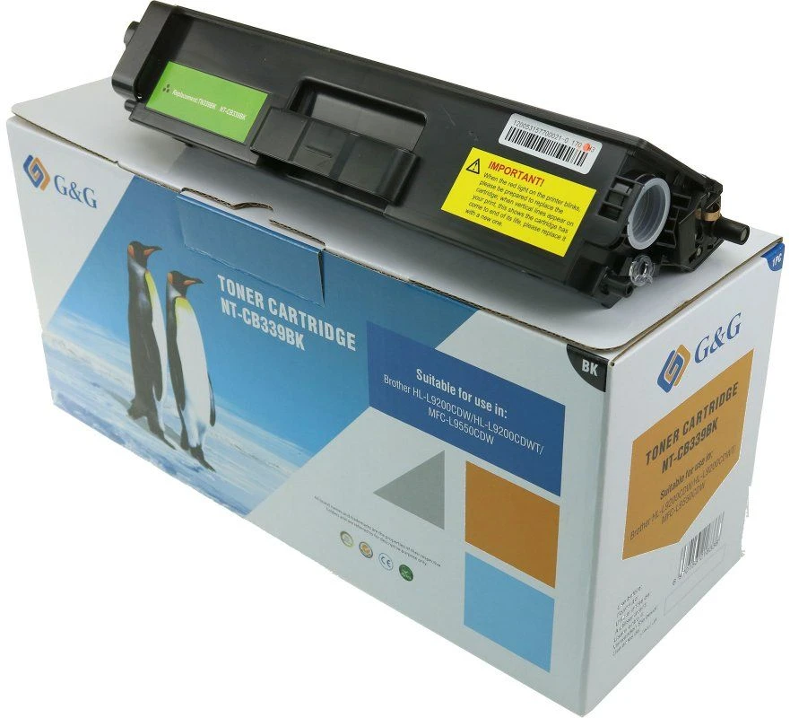G&G suderinamas toneris, skirtas Brother TN900BK, NT-CB339BK (TN900), juodas, 6000s