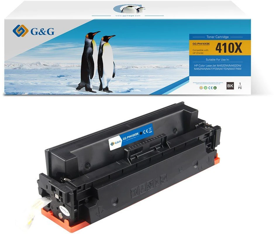 G&G suderinamas toneris su HP CF410X, NT-PH410XUBK, juodas, 6300s, didelės talpos