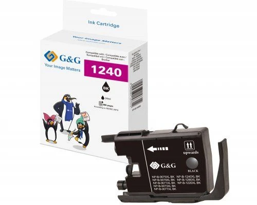 Tusz G&G Suderinamas su Brother LC-1240BK juodas (14510)