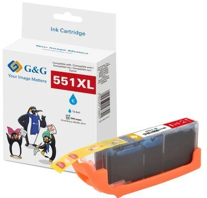 Tušas G&G XL – spausdintuvo kasetė, suderinama su Canon CLI-551C XL