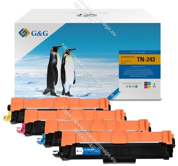 G&G GNG G&G 16019 tonerio kasetė 4 vnt Derantis Juoda, Žydras, Rausvai raudona, Geltona
