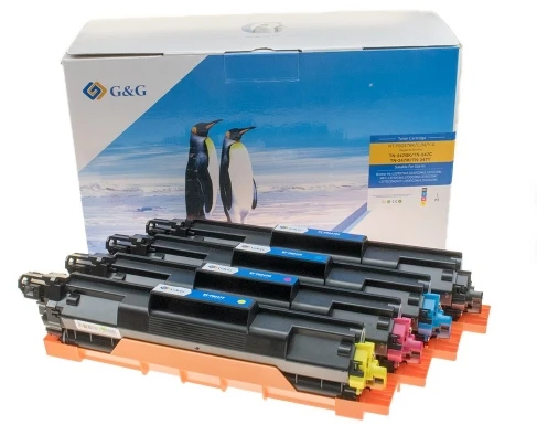 Su G&G suderinami dažai su Brother TN247BK, NT-PB247BK, juodi, 3000s