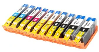 „G&G XXL rašalo kasetės, 10 vnt. komplektas, skirta Canon PGI-580/CLI-581“