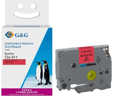 G&G Juosta suderinama su Brother TZe-411