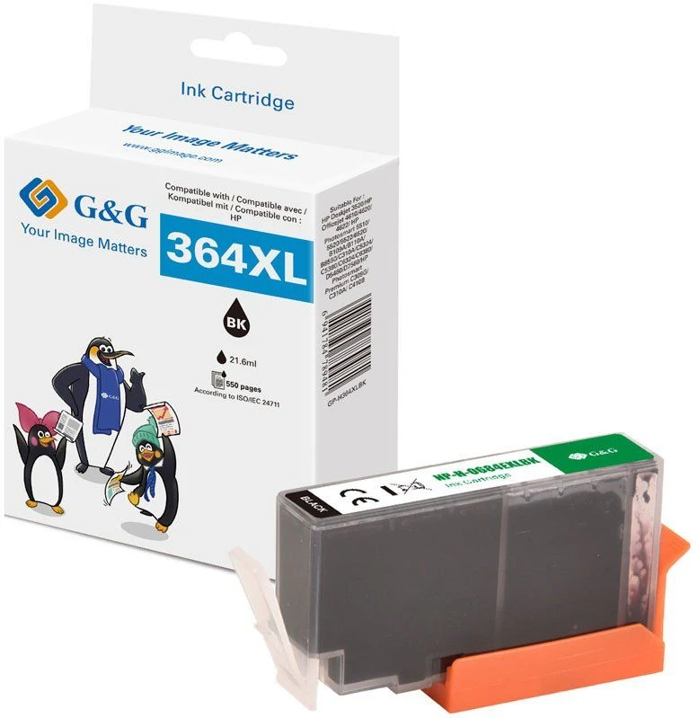 Tuošalas G&G XL kasetė, suderinama su HP 364XL/ CB321EE