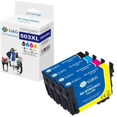 Tusz G&G 4 įdėklai rašalo spalvos zastępują Epson 503XL (20575)