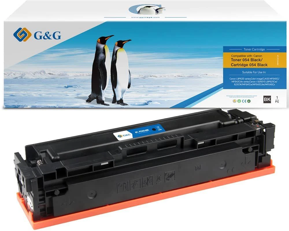 Toneris G&G G&G suderinamas toneris su Canon 054K, NT-PC054BK, juodas, 1500 psl.