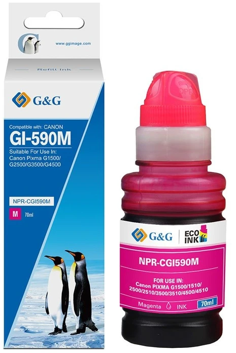 G&G kompatybilny ink / tusz su GI-590 M, NPR-CGI590M-70ml, magenta, 7000s