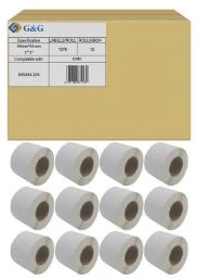 G&G Zebra 800283-205 12x1370 Et. 76x51mm terminis perforuotas popierius (19801)