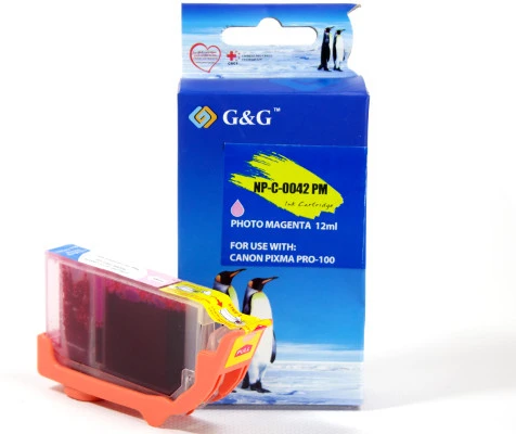 Su G&G suderinamas rašalas / rašalas su CLI-42PM, NP-C-0042PM, purpurinė nuotrauka