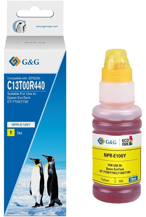 Tusz G&G kompatybilny ink / tusz su C13T00R440, NPR-E106Y, yellow