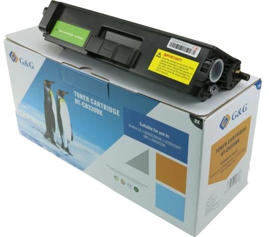 G&G suderinamas toneris, skirtas Brother TN900BK, NT-CB339BK (TN900), juodas, 6000s