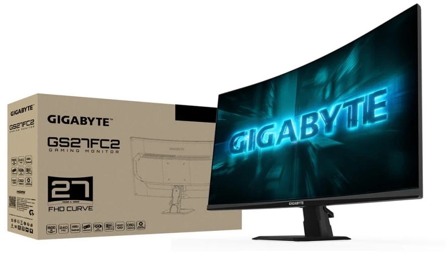Monitorius Gigabyte | GS27FC2 EK | 27 " | VA | FHD | 240 Hz | 1 ms | 1920 x 1080 pikselių | 350 cd/m² | HDMI jungtys quantity 2