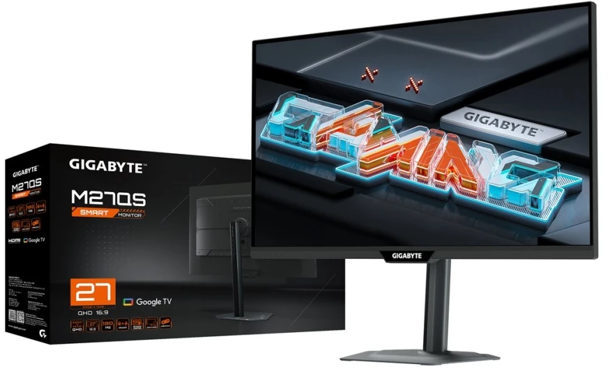 Monitorius Gigabyte | M27QS EK | 27 " | SS IPS | QHD | 180 Hz | 1 ms | 2560 x 1440 pikselių | 350 cd/m² | HDMI jungtys quantity 1