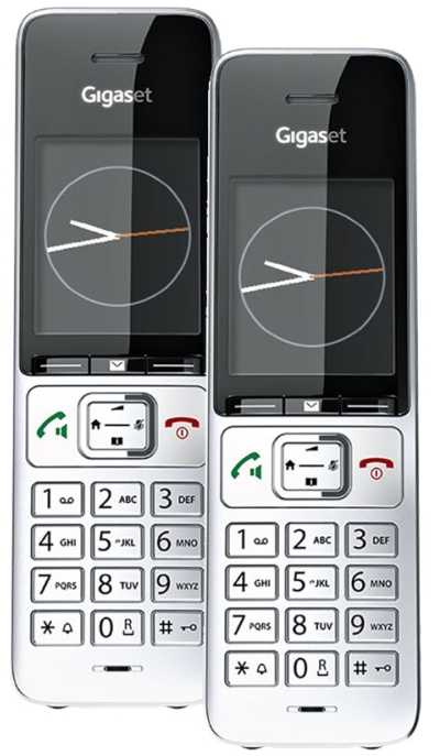 GIS Gigaset COMFORT 500HX duo Analoginio ryšio / DECT telefonas Skambintojo ID Juoda, Sidabras