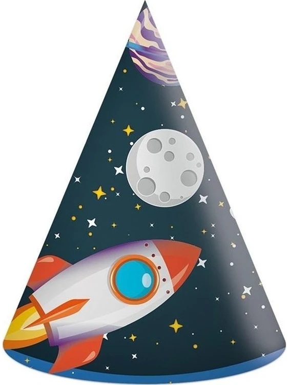 Globos Europe Bv Nežinomas Kepurė ROCKET, įvairių spalvų, 6 vnt.