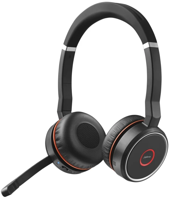 Belaidės ausinės Jabra Evolve 75 SE MS Duo, Juodos