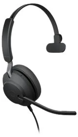 Jabra Evolve2 40 MS Mono USB-A - su laidu ant ausų dedamos ausinės, juodas