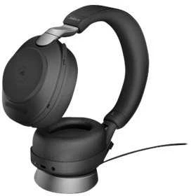 Ausinės Jabra Evolve2 85 MS + Įkrovimo stotelė + Link 380c Juodas
