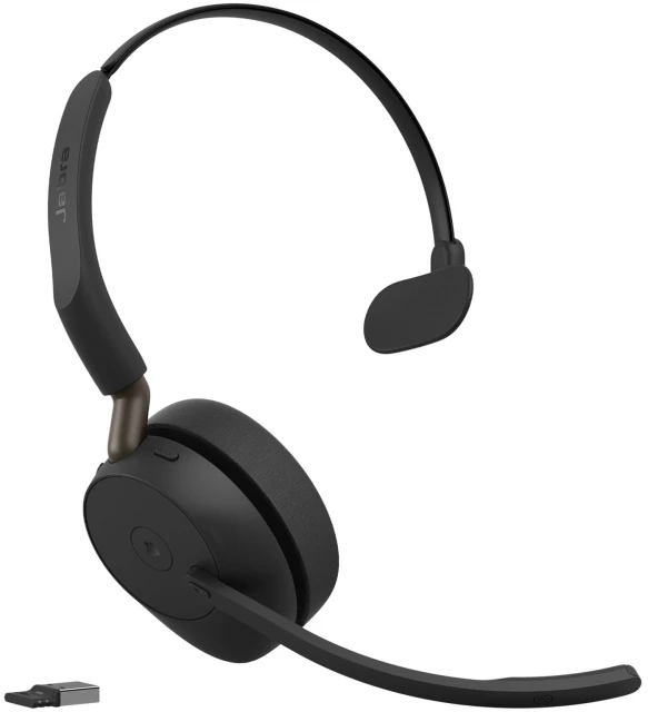 Gn Audio Jabra Evolve3 65 MS - USB-A with Dongle - Mono (Charging Stovas), Belaidės, Office/Call center, 20 - 20000 Hz, 131 g, Ausinės, Juodas