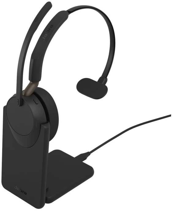 Ausinės Jabra Evolve3 65 UC Mono juodas su Link 390c u. Įkrovimo stotelė