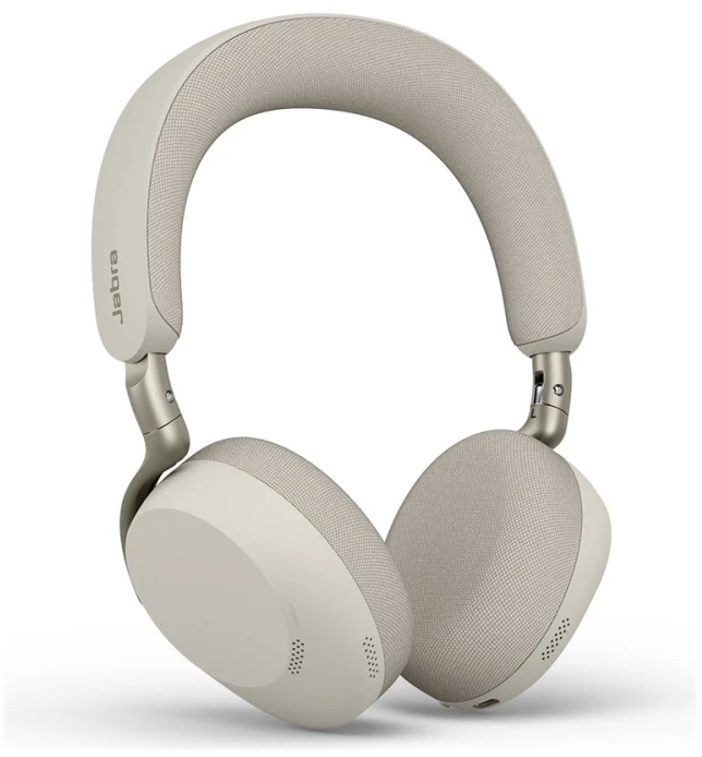 Jabra Evolve2 75 smėlio spalvos belaidės ausinės