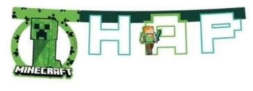 „GoDan Banner Minecraft“ su gimtadieniu