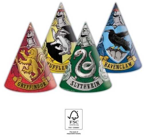 Globos Europe Bv GoDan Harry Potter MIX popierinės kepurės 6 vnt