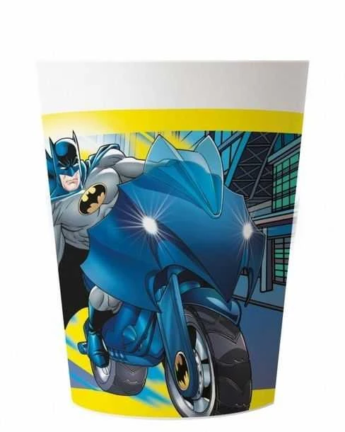 Globos Europe Bv 26 vnt. „Batman“ popierinių gėrimų puodelių po 200 ml, 8 vnt.