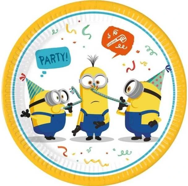 GoDan Minions popierinės lėkštės 23 cm 8 vnt Godan