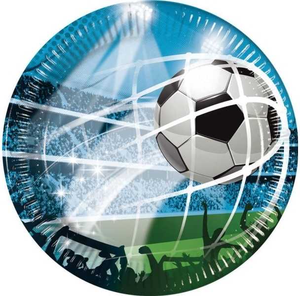 GoDan Popierinės Lėkštės Futbolo Fanai 20 cm 8 vnt