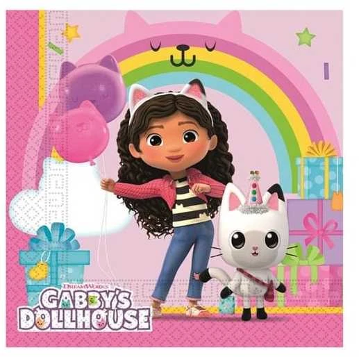 Globos Europe Bv Gabby's Dollhouse popierinės servetėlės 33x33cm 20 vnt.