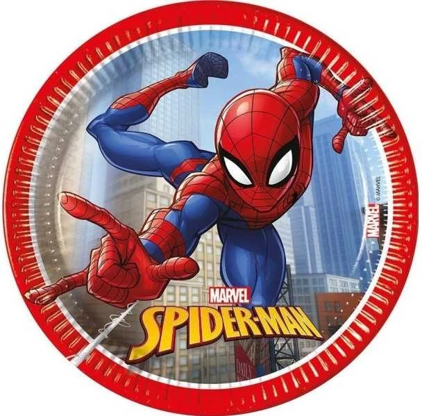 Globos Europe Bv PROCOS Popieriaus plokštės 20cm 8 vnt Spiderman