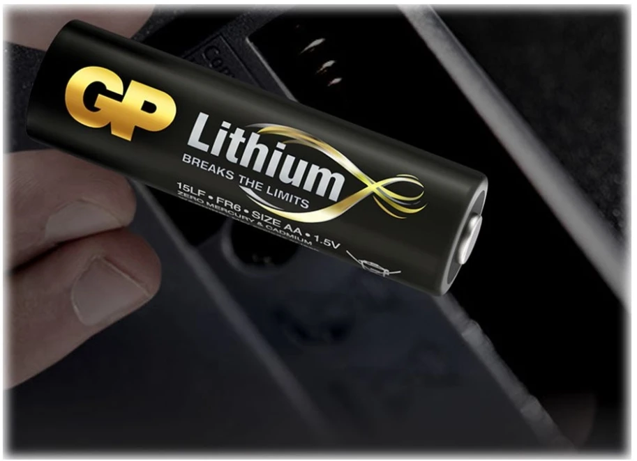 Gold Peak Industries GP Batteries ličio pirminės ličio AA baterijos – 4 vnt., vienkartinės baterijos, AA, šarminės, 1,5 V, 4 vnt., Premium