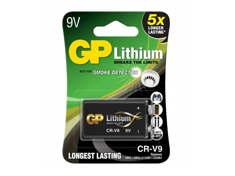 Gp Batteries GP 9V CR-V9 6f22 baterijos 1 vnt.