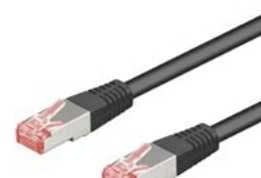 Goobay 0,5 m CAT 6 pataisų kabelis, S/FTP (PiMF), juodas