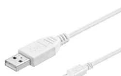 Goobay Trumpas USB laidas USB-A - microUSB 1,8 m Baltas (95143)