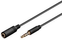 Goobay TRRS 4 kontaktų 3,5 mm vyriškas iki 3,5 mm moteriškas garso ilgintuvas, 1 m