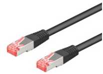Goobay CAT 6a S/FTP CU 3 m juodas