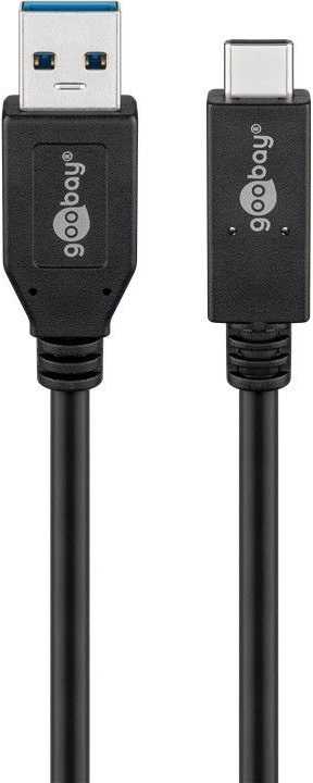 Kabelis USB Goobay USB-A - USB-C 1 m Juodas (RB41074)