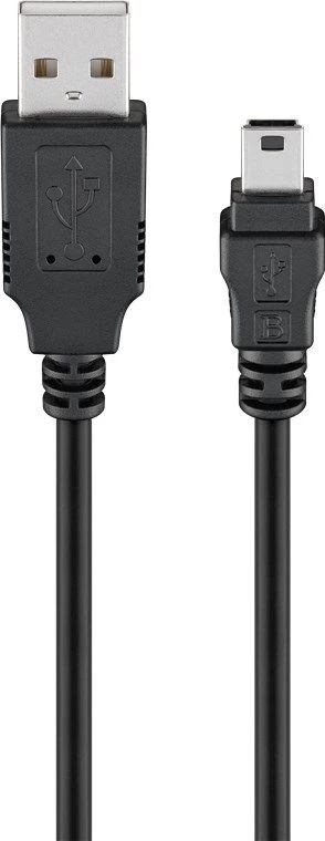 Goobay USB 2.0 didelės spartos laidas, juodas, 1 m