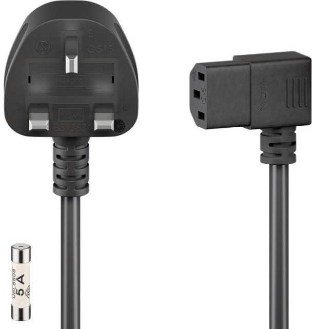 Goobay 45767, 2 m, maitinimo kištukas G tipo, C13 jungtis, H03VV-F, 230–250 V