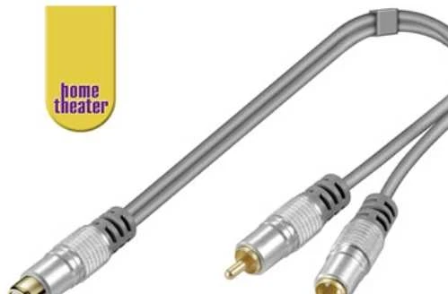 Goobay RCA Y adapteris 20 cm