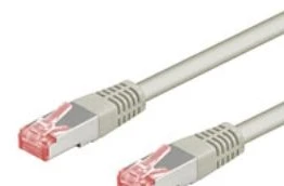Goobay 0,5 m CAT 6 pataisų kabelis, S/FTP (PiMF), pilkas